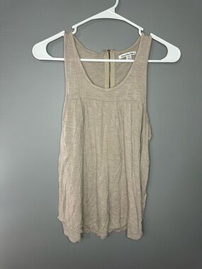 American Eagle Outfitters Taupe Sleeveless Tank with Back Zip